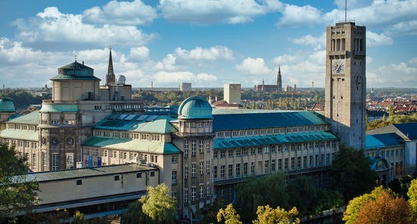 photo of German Museum or Deutsches Museum in Munich, Germany, the world's largest museum of science and technology, Munich in Germany .