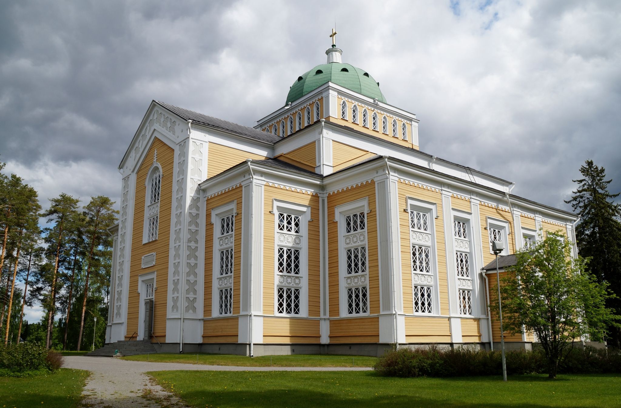 Photo of Kerimäki Church in Finland, built in 1847, is one of the biggest wooden churches in the world.