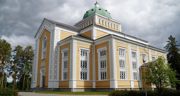 Photo of Kerimäki Church in Finland, built in 1847, is one of the biggest wooden churches in the world.