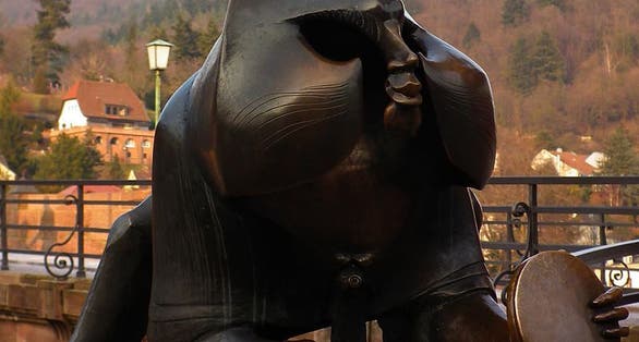 photo of viewof Brückenaffe,Heidelberg Germany.