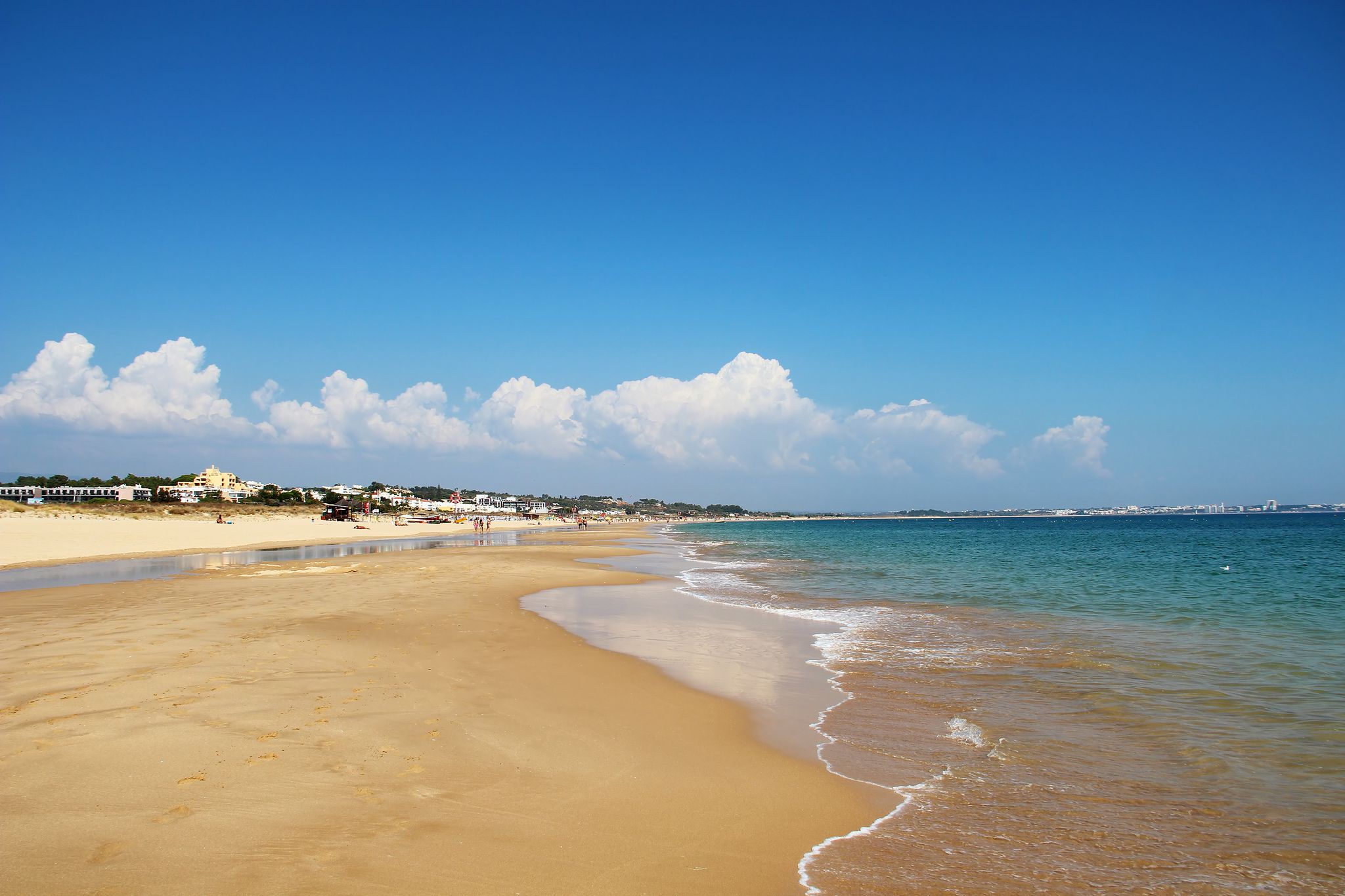 Meia Praia beach in Lagos, Algarve, Portugal.