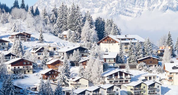 photo of view of Winter in the swiss alps (Flumserberg, St.Gallen, Switzerland)