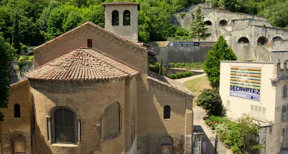 The Saint-Laurent museum and church in Grenoble, Place Saint-Laurent at the foot of the Bastille