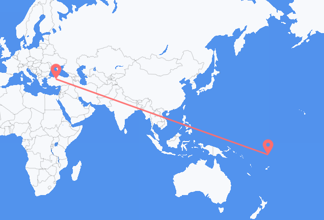 Funafuti to Ankara