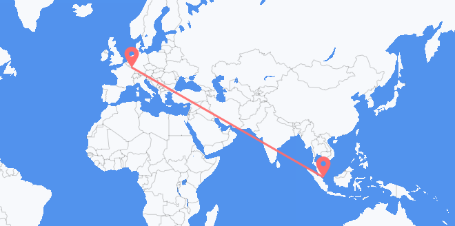 新加坡 到卢森堡市