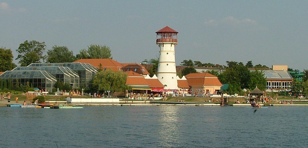 photo of view of GyopÃ¡rosfÃ¼rdÅ‘, Orosháza. Hungary.