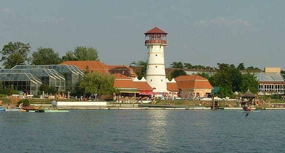 photo of view of GyopÃ¡rosfÃ¼rdÅ‘, Orosháza. Hungary.