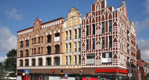 Old street in Koszalin. Poland