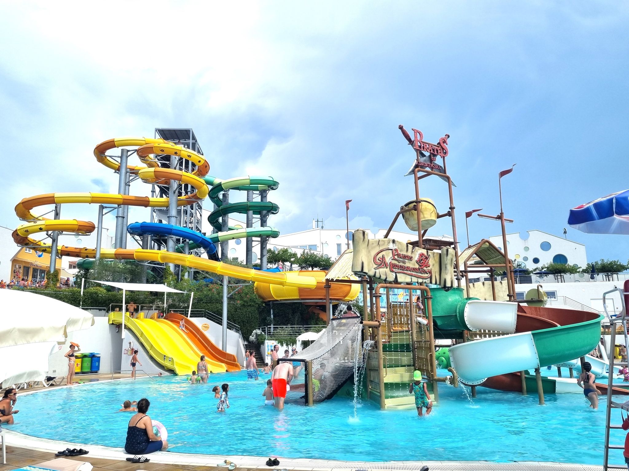 Photo of one of the slides of the Istralandia water park, Nova Vas, Croatia.