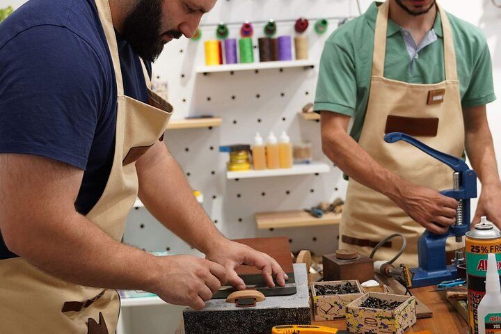 Cosmo Open Workshop in Batumi. Leather Wallet crafting Masterclas