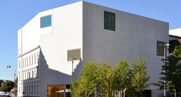 Photo of the Vorarlberg museum from the outside.
