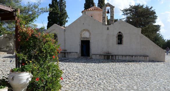 photo of view of panagia kera, a church at Crete, Greece.