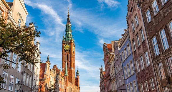 The historic town hall in the Main Town of Gdansk