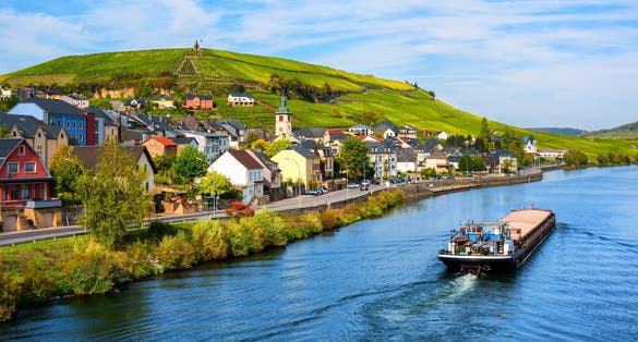 Photo of Moselle river by Wormeldange, Luxembourg country.