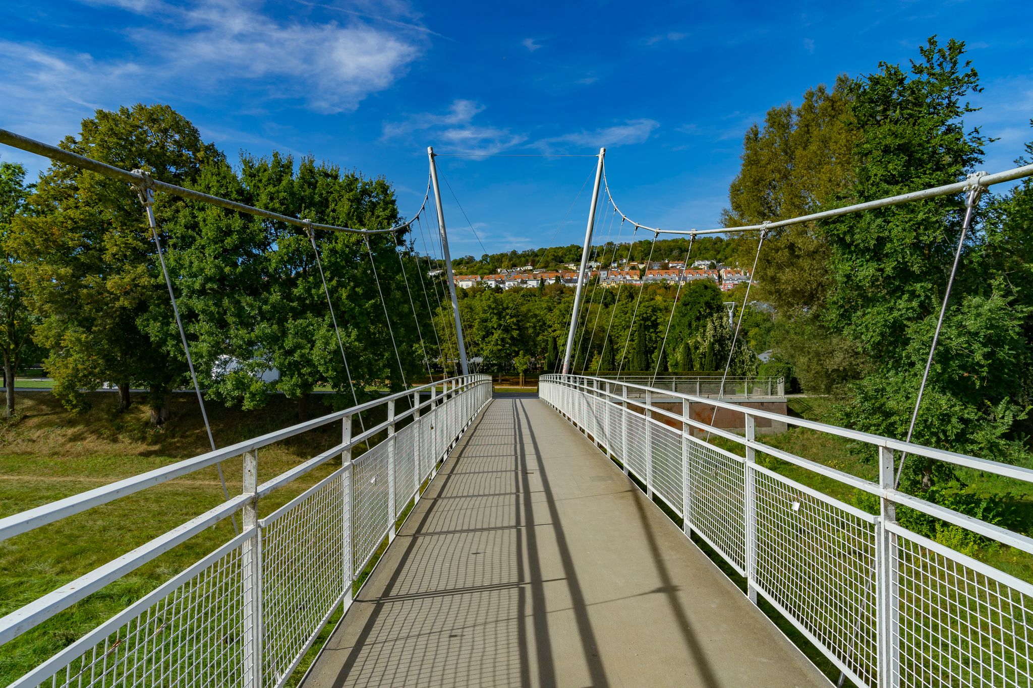 Photo of Summer View from Enzauenpark Bridge in Pforzheim, Germany.