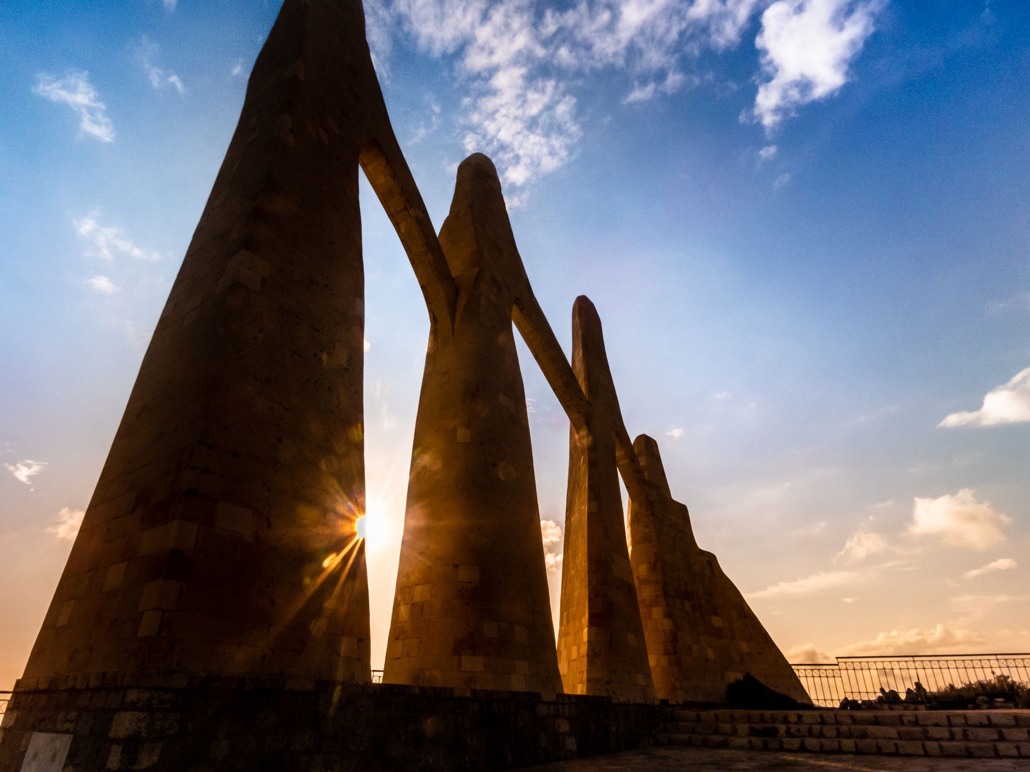 photo of view of Zalongo greek monument dedicated to the souliotes women , Kamarina, Greece.
