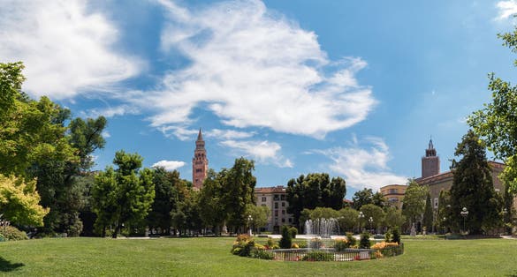 View on Piazza Roma. Cremona - Italy (high definition panoramic view)
