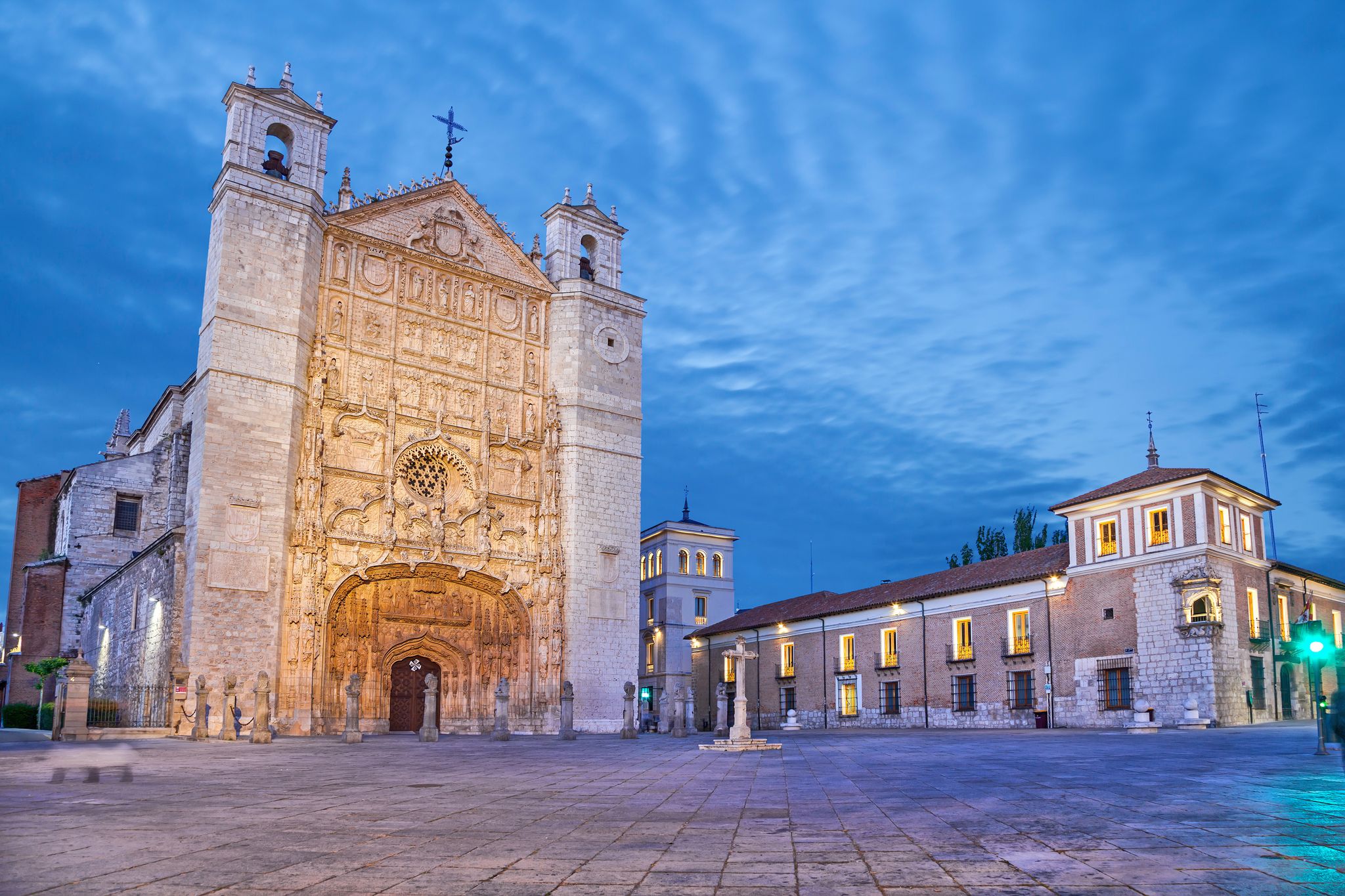 Photo of aerial view of Valladolid skyline, Spain.