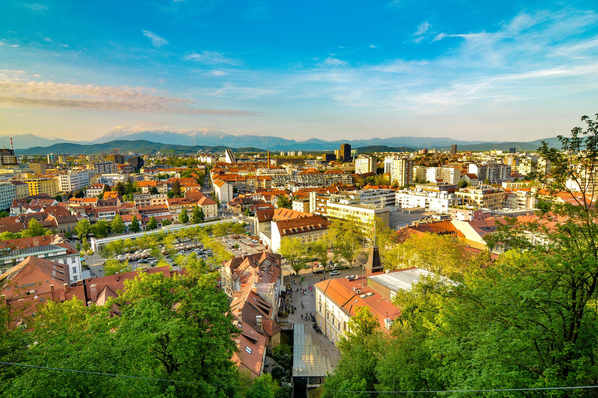 Photo of View from the funicular railway to Ljubljana Castle.