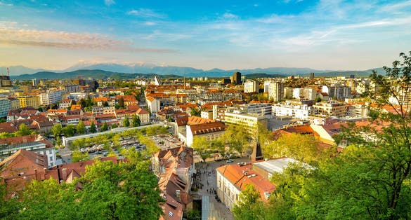 Photo of View from the funicular railway to Ljubljana Castle.