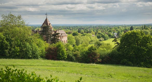 Photo of beautiful spring season in Richmond Park, London, England.