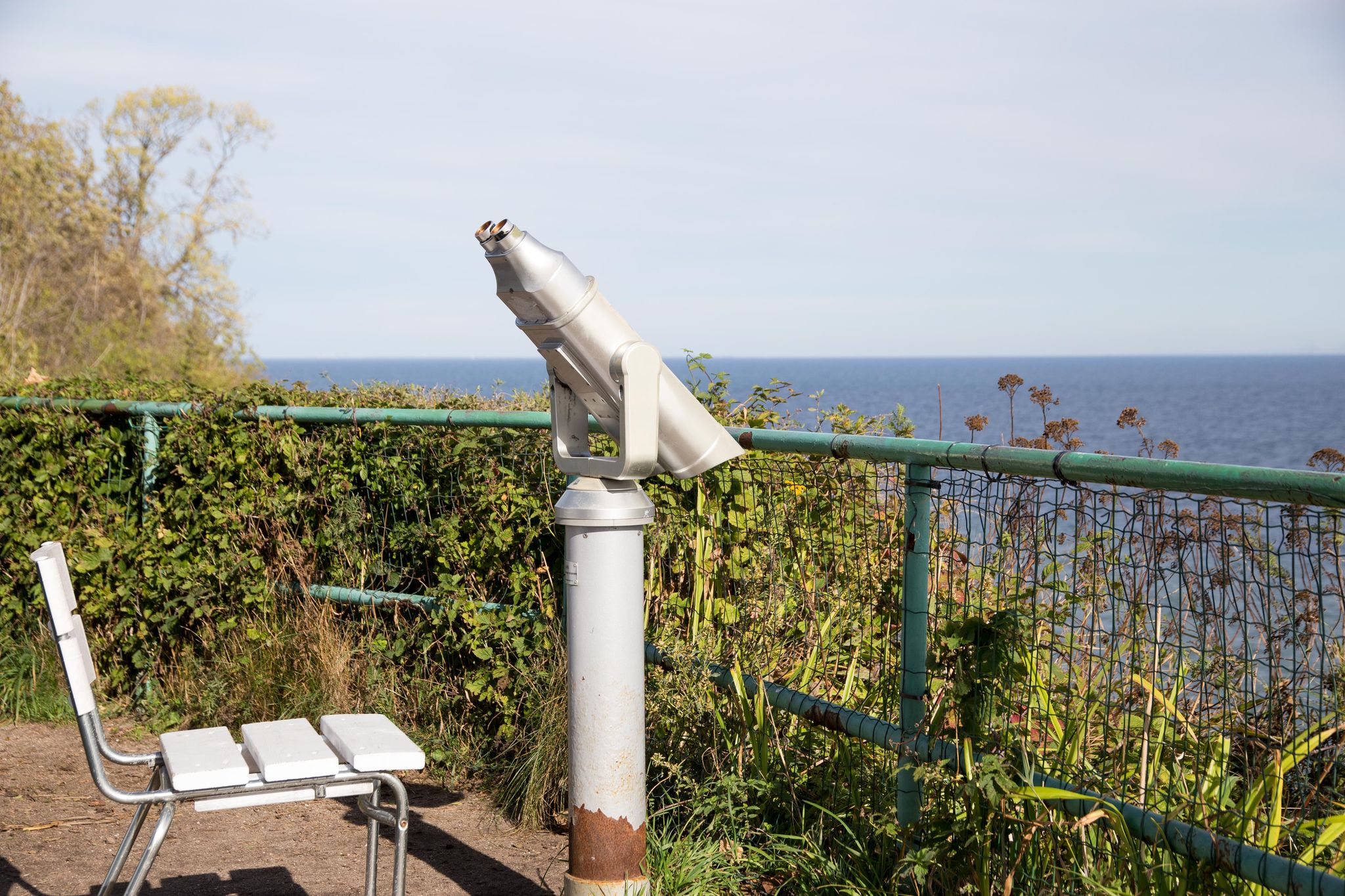 Photo from the top of the Stevns lighthouse in Copenhagen, Denmark.