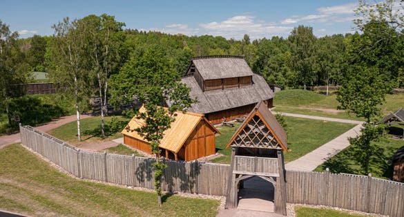 Midgard vikingsenter (Vikings centre) ved Borrehaugene (Borre burial mounds) Horten (Oslofjorden, Norway)