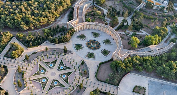 aerial view over the Ta' Qali National Park in Attard city (Malta)