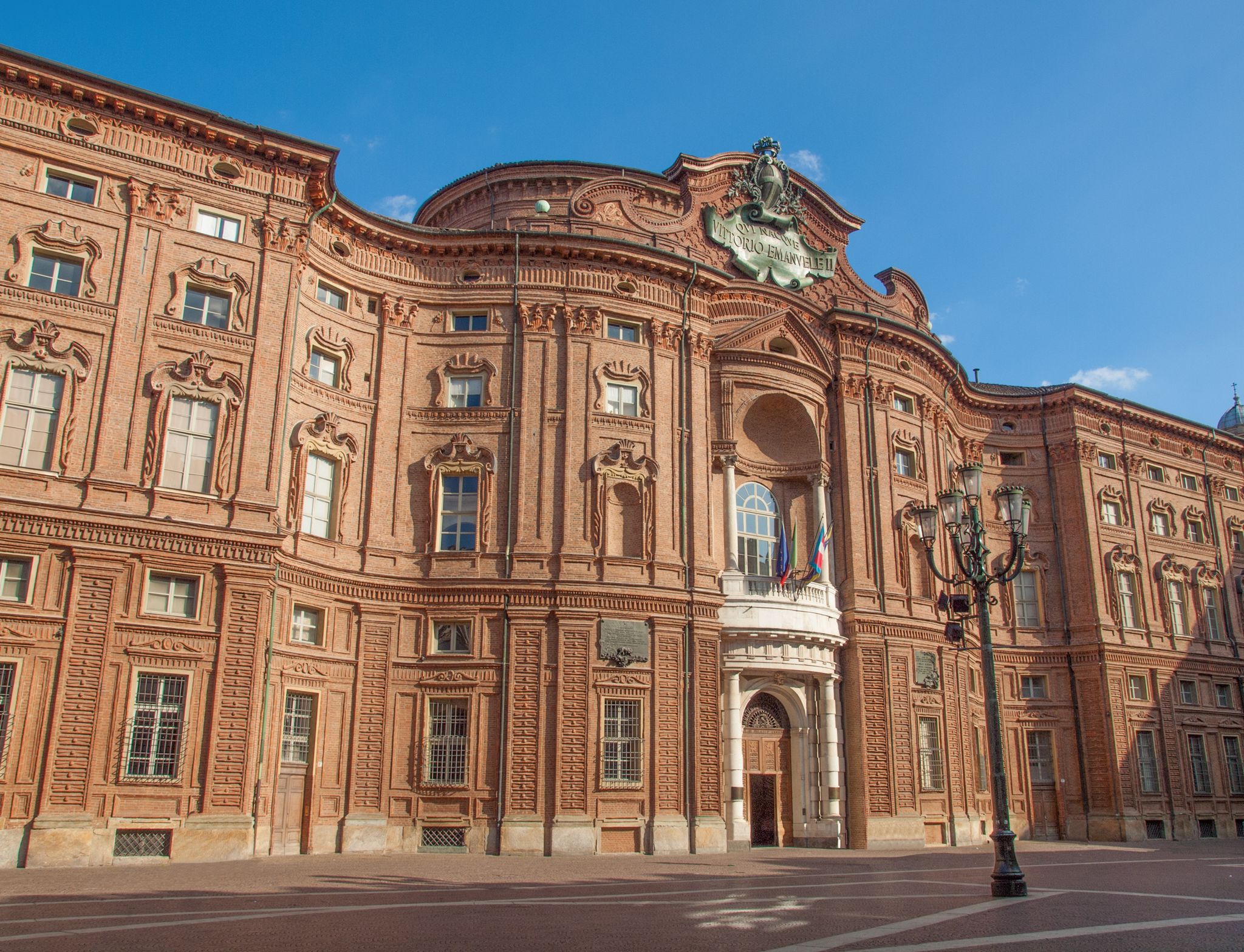 photo of Palazzo Carignano seat of the first Italian houses of parliament Turin Italy .