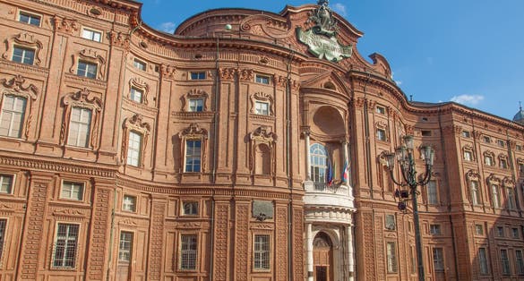 photo of Palazzo Carignano seat of the first Italian houses of parliament Turin Italy .
