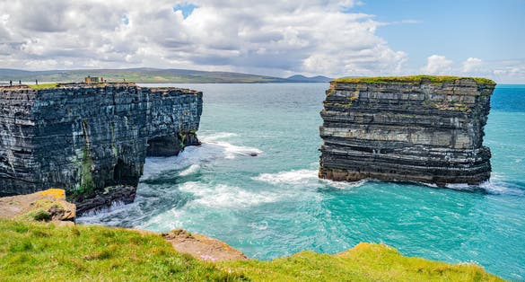 photo of Sea Stack at Downpatrick Head in County Mayo, Ireland .