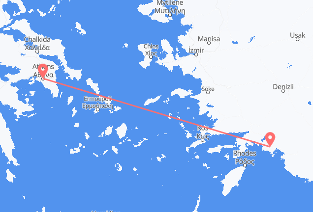 Dalaman to Athens