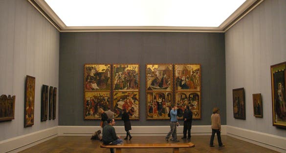 One of the rooms with German medieval religious paintings.