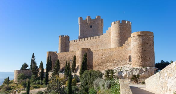 Photo of Atalaya Castle or Castillo de la Atalaya in Villena, Province of Alicante, Spain .