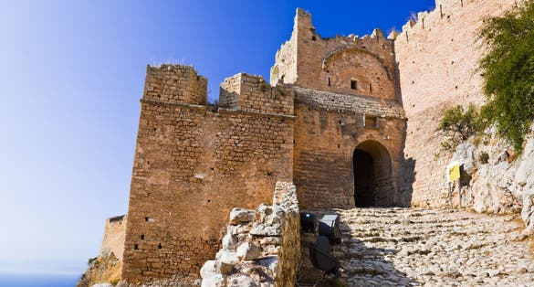 Photo of old fort in Corinth, Greece.