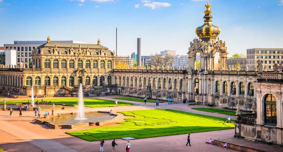 Photo of famous Zwinger palace (Der Dresdner Zwinger) Art Gallery of Dresden, Saxrony, Germany.