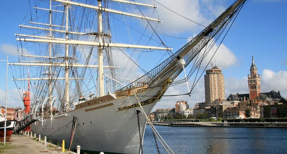 Photo of Port of Dunkirk in France .