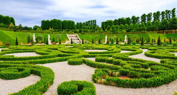 Photo of Frederiksborg castle or palace, Castle's regular park, Hillerod, Denmark.