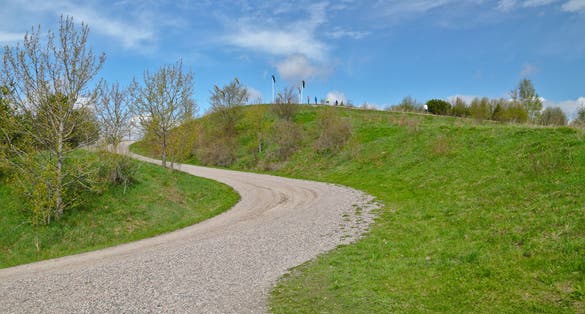 photo of road to the Malminkartanonhuippu - To the top of Malminkartano hill in Helsinki, Finland.