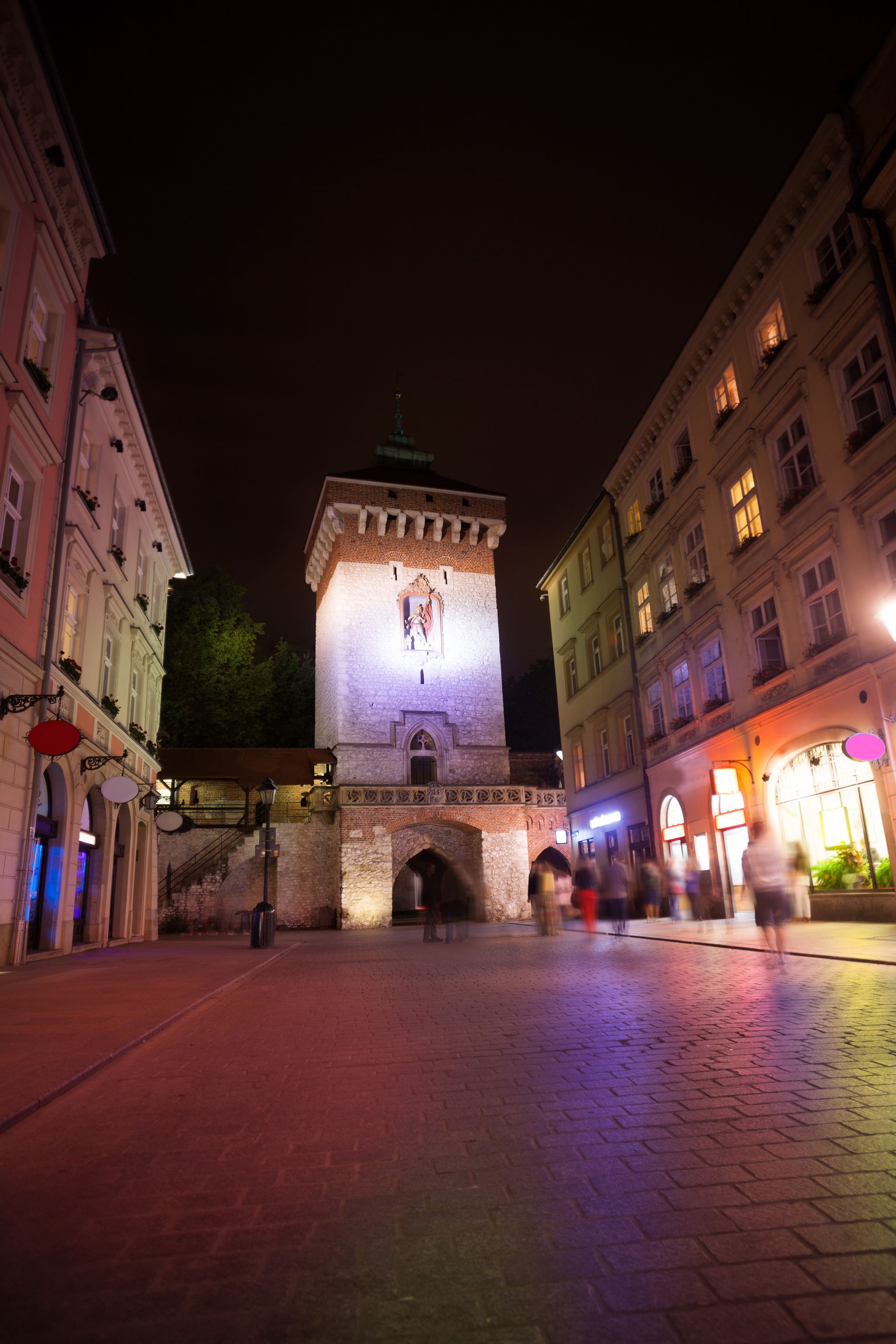 St. Florian's Street (Florianska Street) gates in Krakow, Poland