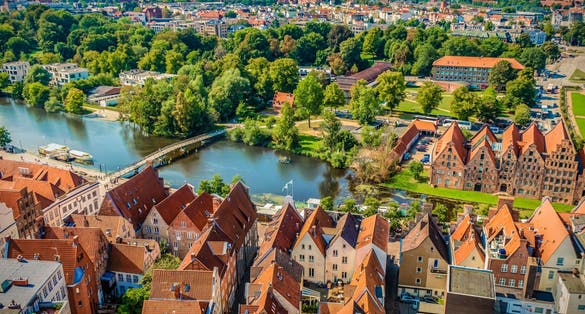 photo of view of Lübeck, Germany.