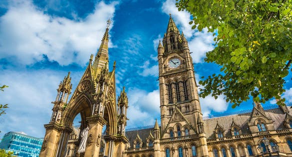 Photo of St Ann's Church in Manchester, England.