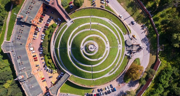 Krakow, Cracow, Lesser Poland Voivodeship. Krakus Mound, Market Square in Krakow, Wawel Castle and other popular buildings and architecture in Krakow.