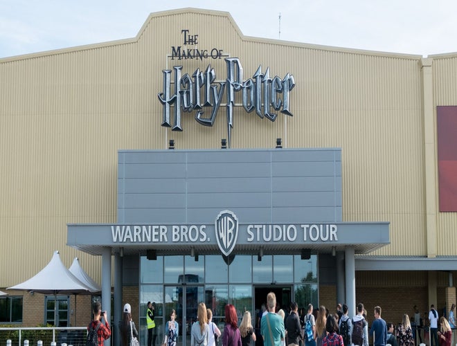 Visitors entering the Warner Bros. Studio Tour for The Making of Harry Potter near London..jpg