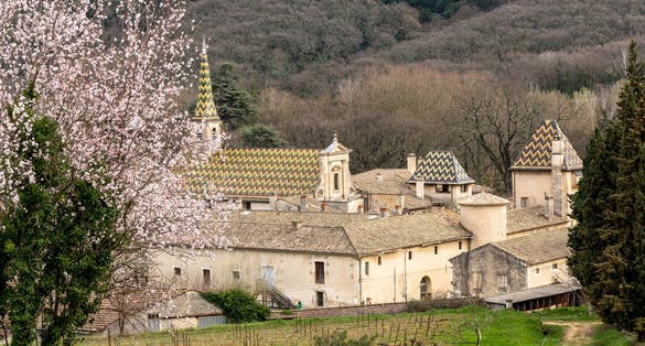 photo of view of Chartreuse de Valbonne in France.