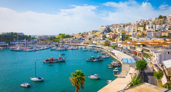 Photo of Piraeus, Athens, Greece. Mikrolimano harbour and yacht marina.