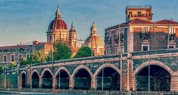 photo of view of Archi della Marina, Catania, Italy.