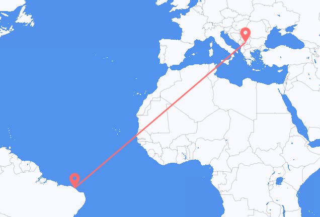 Fortaleza to Pristina