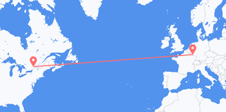 加拿大 到卢森堡市