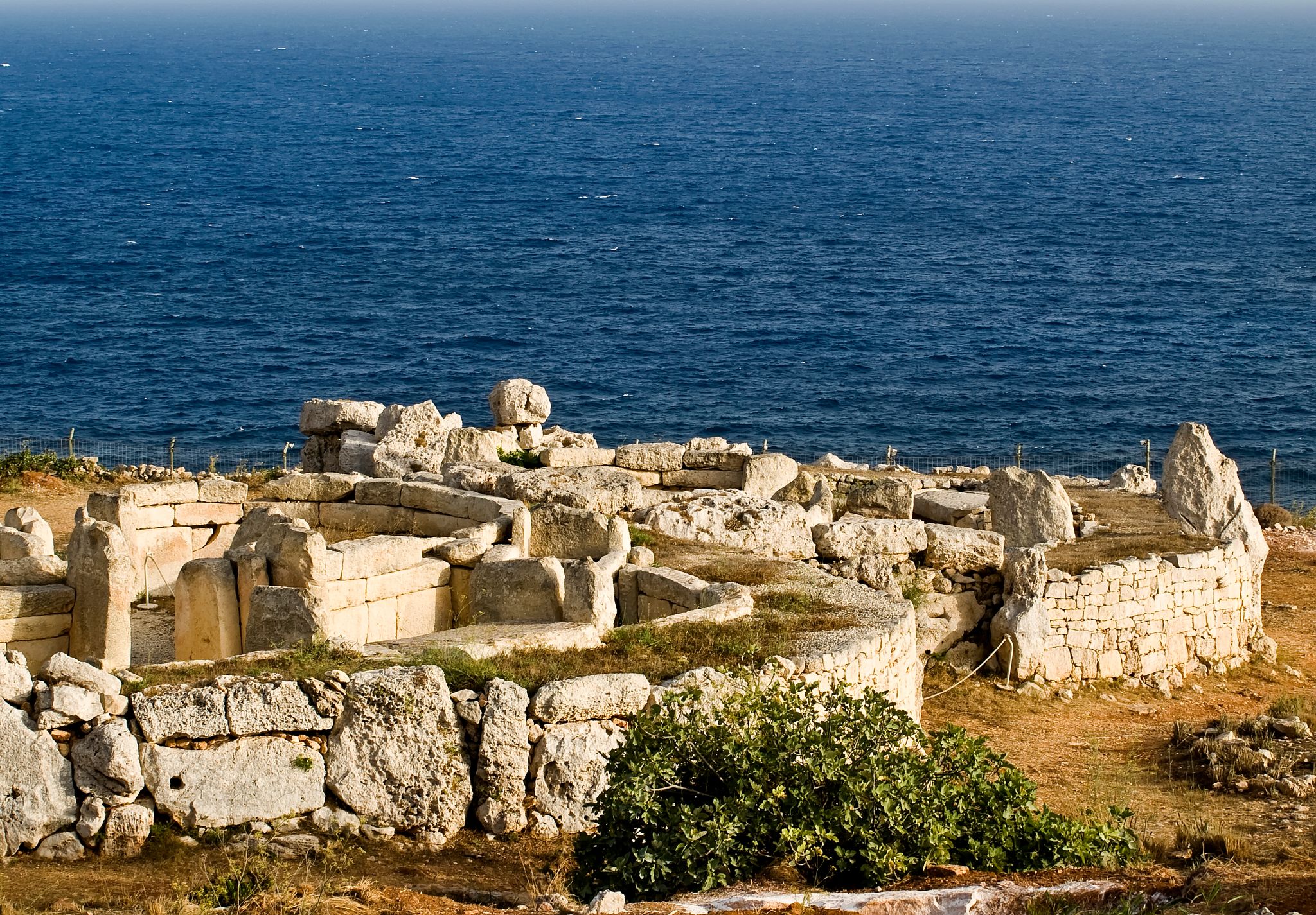 Photo of Neolithic temples of Mnajdra, Malta.